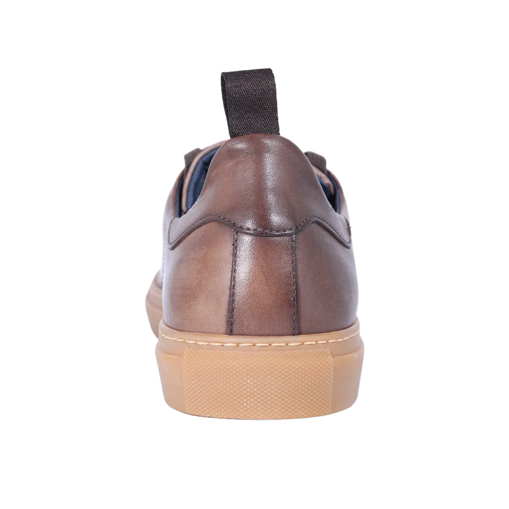 Aliverti Lace-Up Sneaker - Tortora (Genuine Leather Upper & Sole)