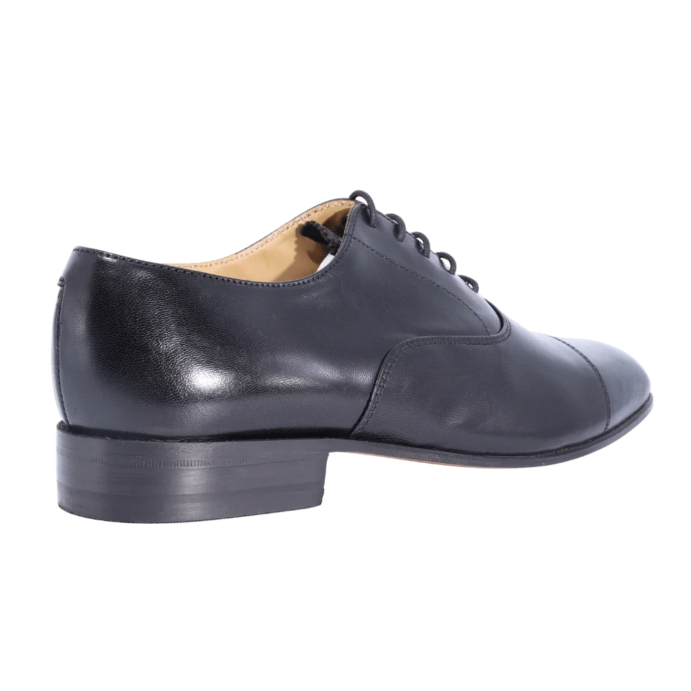 Crockett & Jones Toe Cap - Black Lace-Up (Genuine Leather Upper and Sole)