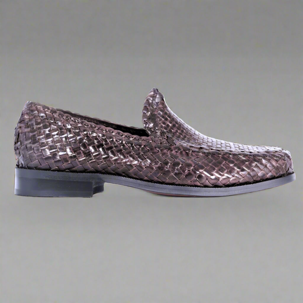 Men's Ferradini Formal Weave Slip-on in Brown (1657) - Formal Loafer/Slip-on Shoe available in-store, 337 Monty Naicker Street, Durban CBD or online at Omar's Tailors & Outfitters online store. A men's fashion curation for South African men - established in 1911.