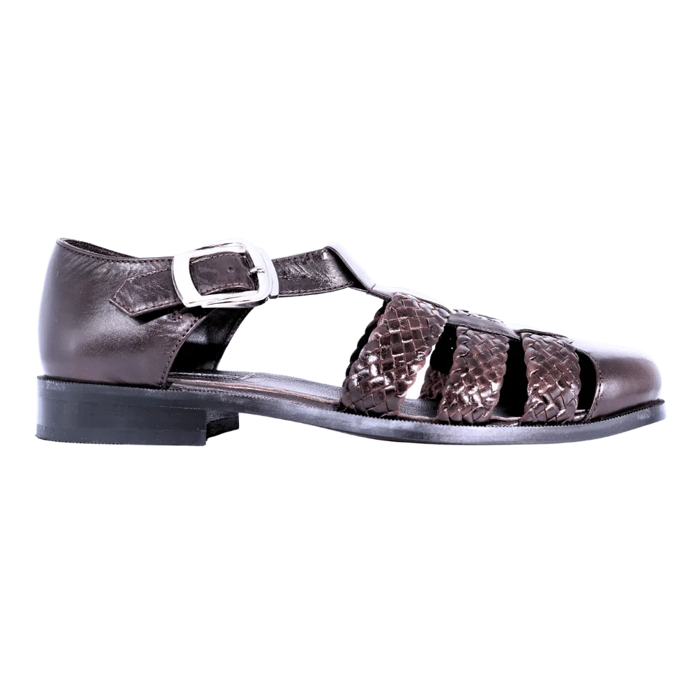 Men's Ferradini Formal Weave Sandal in Brown (1658) - Formal Loafer/Slip-on Shoe available in-store, 337 Monty Naicker Street, Durban CBD or online at Omar's Tailors & Outfitters online store. A men's fashion curation for South African men - established in 1911.