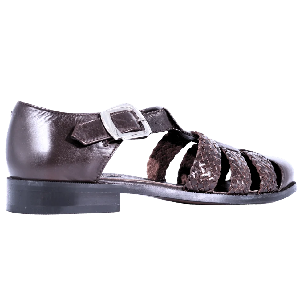 Men's Ferradini Formal Weave Sandal in Brown (1658) - Formal Loafer/Slip-on Shoe available in-store, 337 Monty Naicker Street, Durban CBD or online at Omar's Tailors & Outfitters online store. A men's fashion curation for South African men - established in 1911.
