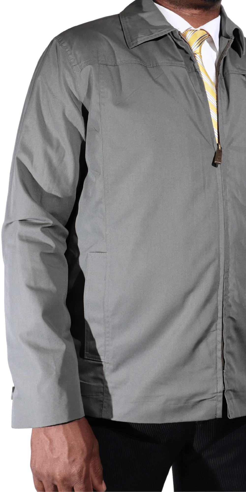 Men's Durburg Mistral Zip-up Jacket in Lovat is available in-store, 337 Monty Naicker Street, Durban CBD or online at Omar's Tailors & Outfitters online store. A men's fashion curation for South African men - established in 1911.