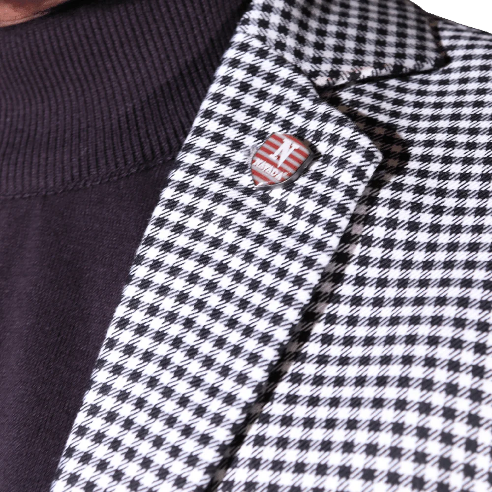 Men's Navada Clothing Sports Coat in Black & White Check (412) - available in-store, 337 Monty Naicker Street, Durban CBD or online at Omar's Tailors & Outfitters online store. A men's fashion curation for South African men - established in 1911.