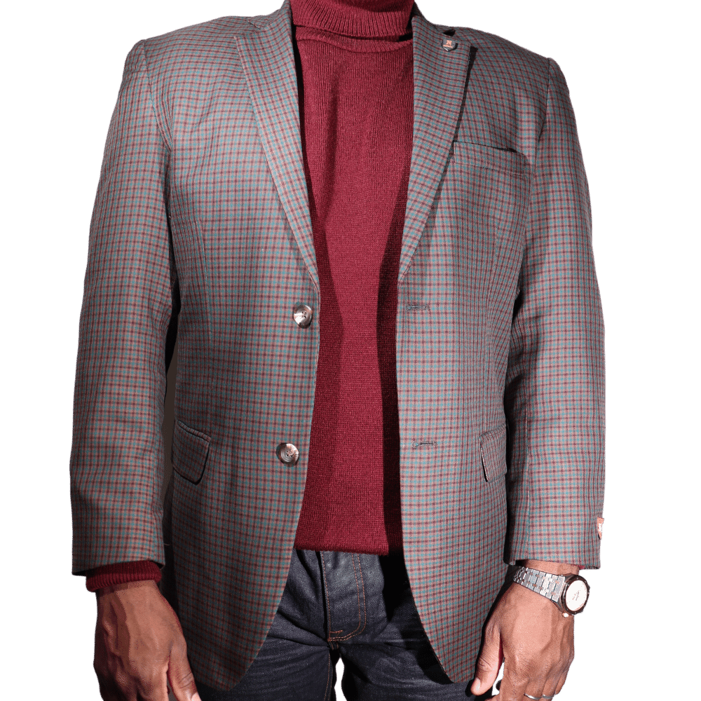 Maroon Teal Check Sports Coat Navada Clothing Omar s Tailors 609 Omar s Tailors Outfitters