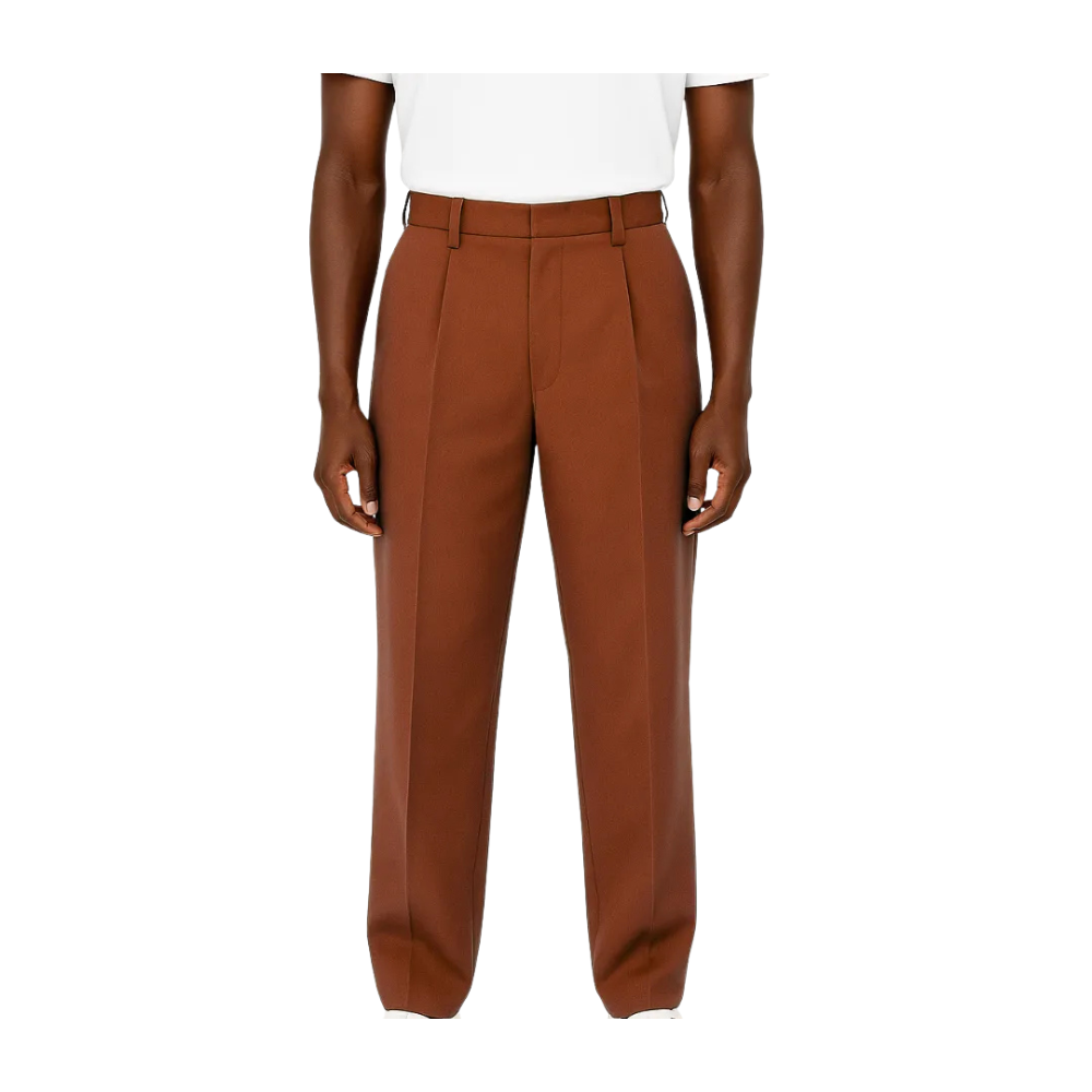 Brentwood Single Pleat Trouser in Rust