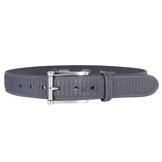 Men's Paris Genuine Leather Belt in Grey (3582) available in-store, 337 Monty Naicker Street, Durban CBD or at Omar's Tailors & Outfitters online store.   A men's fashion curation for South African men - established in 1911.