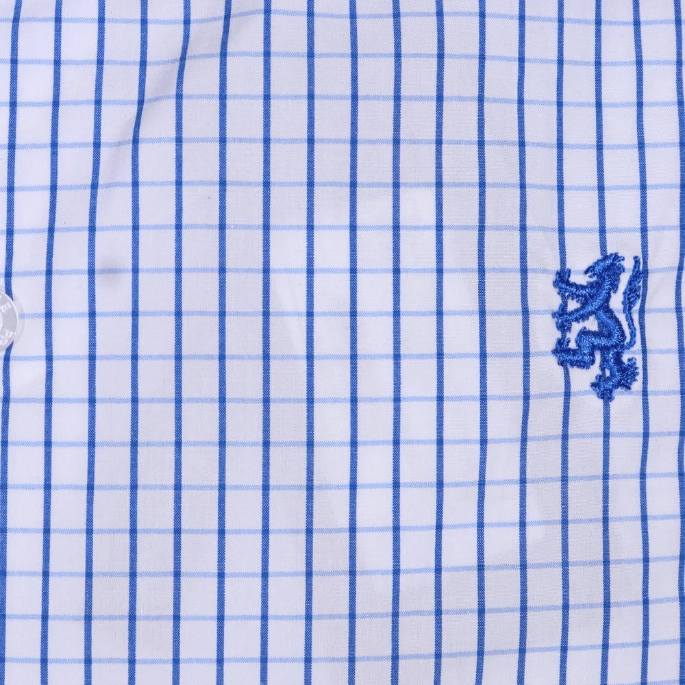 Men's Pringle 100% Cotton Tailored Fit Long Sleeve Shirt in Blue (1408) - available in-store, 337 Monty Naicker Street, Durban CBD or online at Omar's Tailors & Outfitters online store. A men's fashion curation for South African men - established in 1911.