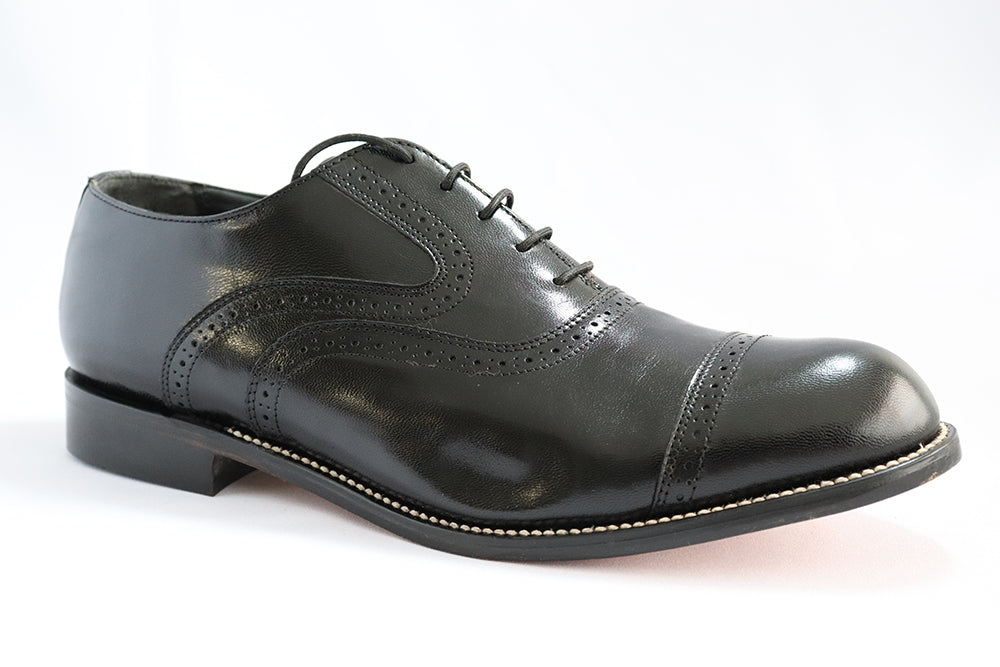 Barker Glace Kid Lace Up- Black