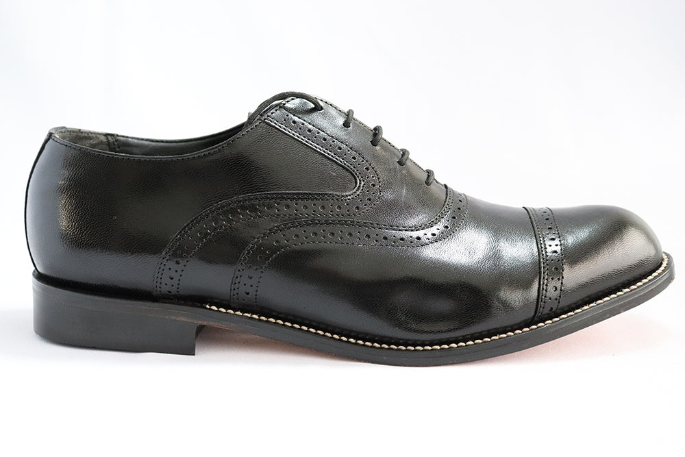 Barker Glace Kid Lace Up- Black