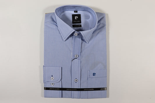 Men's Pierre Cardin Long Sleeve Shirt - Sky