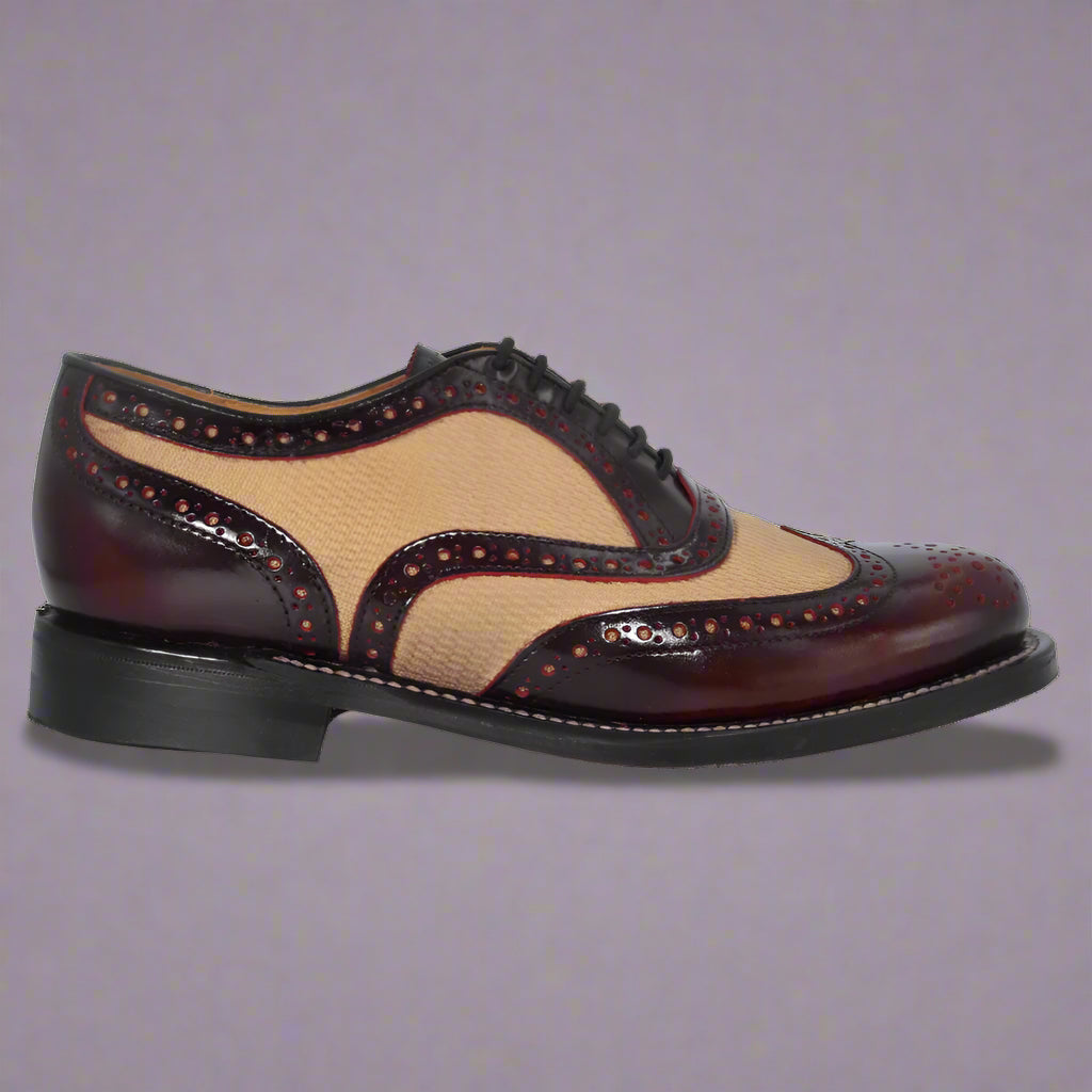 Men's Medicus Mesh Lace-Up with Goodyear Welted Sole in Wine