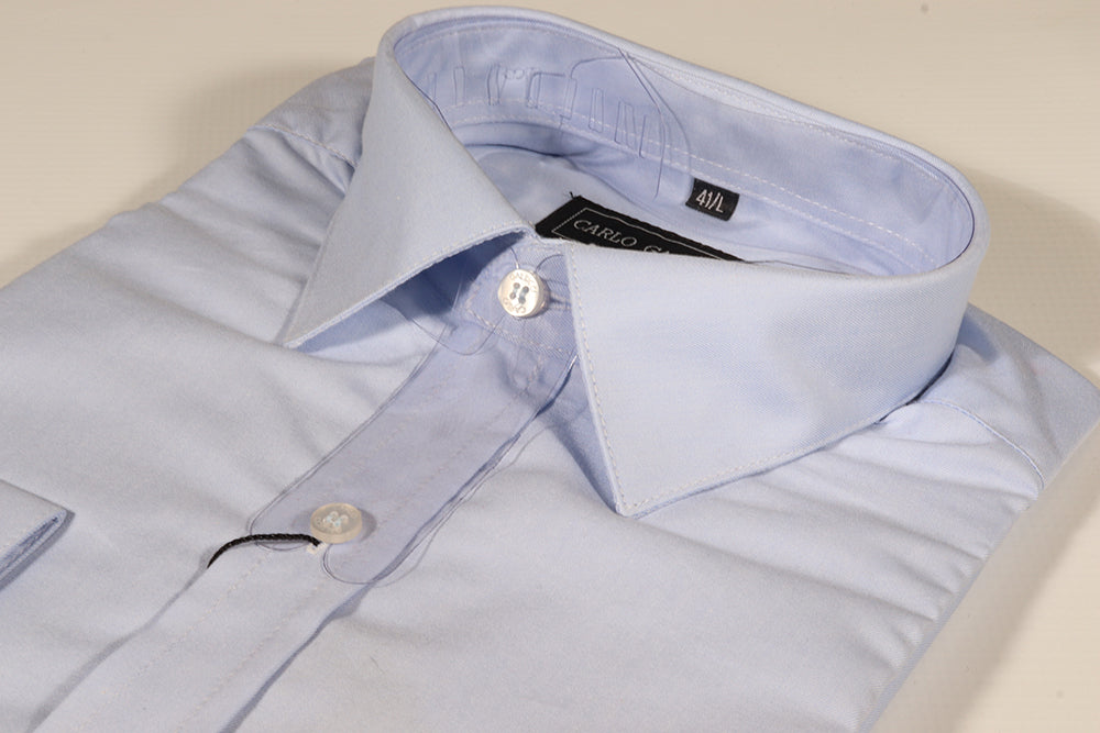 Men's Carlo Galucci Checkered Long Sleeve Shirt - Sky