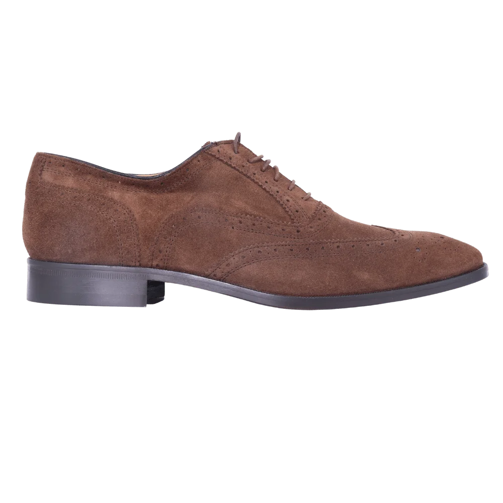 Men's Mercanti Fiorentini Oxford Brogue in Chocolate Suede Formal and Dress Shoe (6650) available in-store, 337 Monty Naicker Street, Durban CBD or online at Omar's Tailors & Outfitters online store.   A men's fashion curation for South African men - established in 1911.