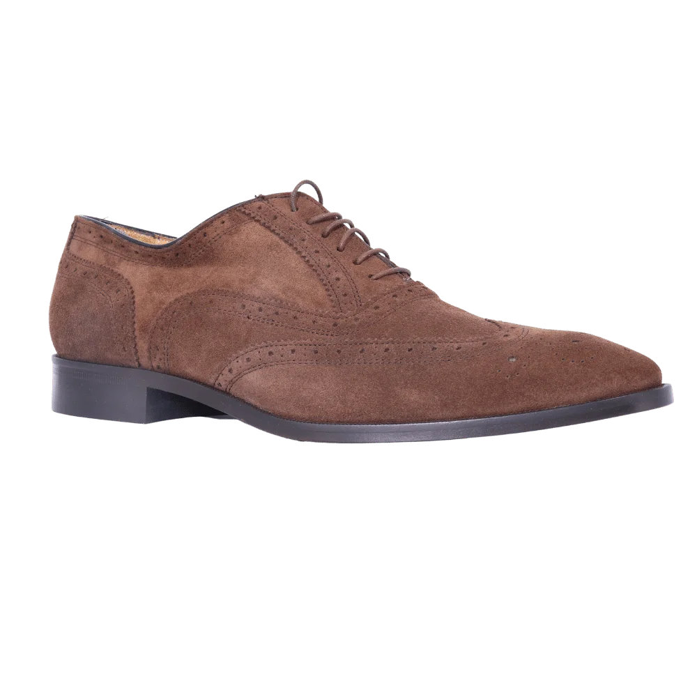 Men's Mercanti Fiorentini Oxford Brogue in Chocolate Suede Formal and Dress Shoe (6650) available in-store, 337 Monty Naicker Street, Durban CBD or online at Omar's Tailors & Outfitters online store.   A men's fashion curation for South African men - established in 1911.