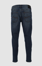 Shop the timeless Peter Denim Jeans in medium blue. Featuring a straight-leg fit, five-pocket design, and premium branded details. Made from a durable, eco-friendly fabric blend for everyday wear. Available in-store at 337 Monty Naicker Street, Durban Central, or at www.omarstailors.com.