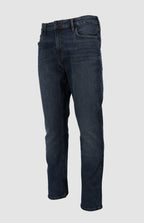 Shop the timeless Peter Denim Jeans in medium blue. Featuring a straight-leg fit, five-pocket design, and premium branded details. Made from a durable, eco-friendly fabric blend for everyday wear. Available in-store at 337 Monty Naicker Street, Durban Central, or at www.omarstailors.com.