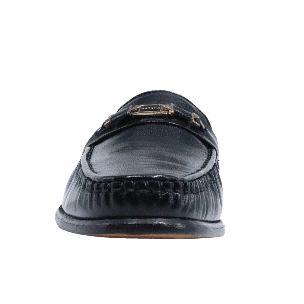 Men's genuine leather upper & sole Waston Moccasin dress or formal shoe with a leather finish available in-store, 337 Monty Naicker Street, Durban CBD or online at Omar's Tailors & Outfitters online store.   A men's fashion curation for South African men - established in 1911.