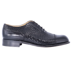Crockett & Jones Glace Kid - Black Weave Lace-Up (Genuine Leather Upper and Sole)