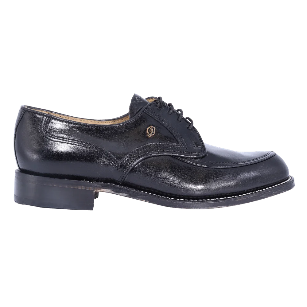 Crockett & Jones Gibson Glace Kid - Black Lace-Up (Genuine Leather Upper and Sole)