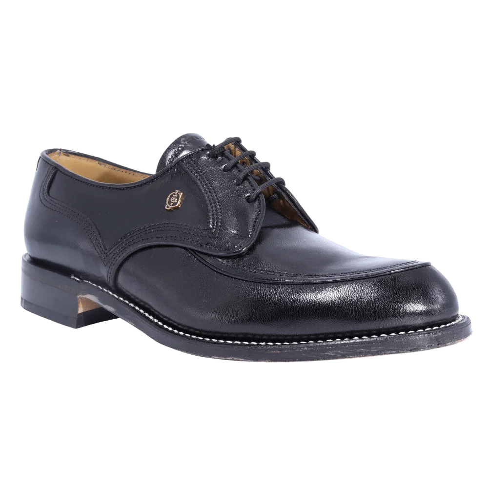 Crockett & Jones Gibson Glace Kid - Black Lace-Up (Genuine Leather Upper and Sole)