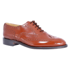 Crockett & Jones Oxford Brogue Cobbler - Honey Lace-Up (Genuine Leather Upper and Sole)