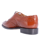 Crockett & Jones Oxford Brogue Cobbler - Honey Lace-Up (Genuine Leather Upper and Sole)