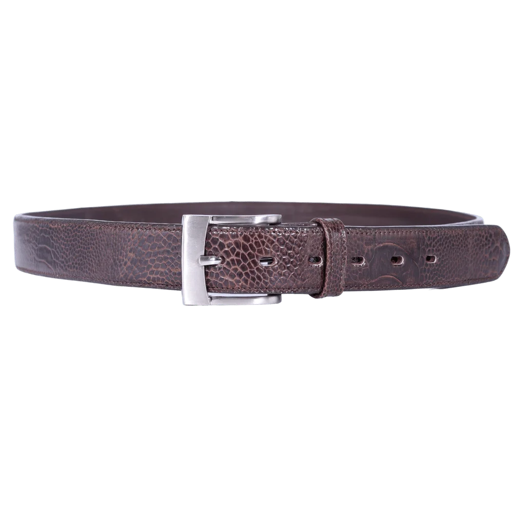 Men's Genuine Leather Sadller Belt in Dark Brown (5965) available in-store, 337 Monty Naicker Street, Durban CBD or online at Omar's Tailors & Outfitters online store.   A men's fashion curation for South African men - established in 1911.