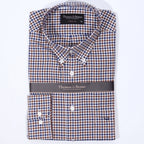 Men's 100% Cotton Thomas & Benno Checkered Long Sleeve Formal Shirt with Collar (121213) available in-store, 337 Monty Naicker Street, Durban CBD or online at Omar's Tailors & Outfitters online store.   A men's fashion curation for South African men - established in 1911.