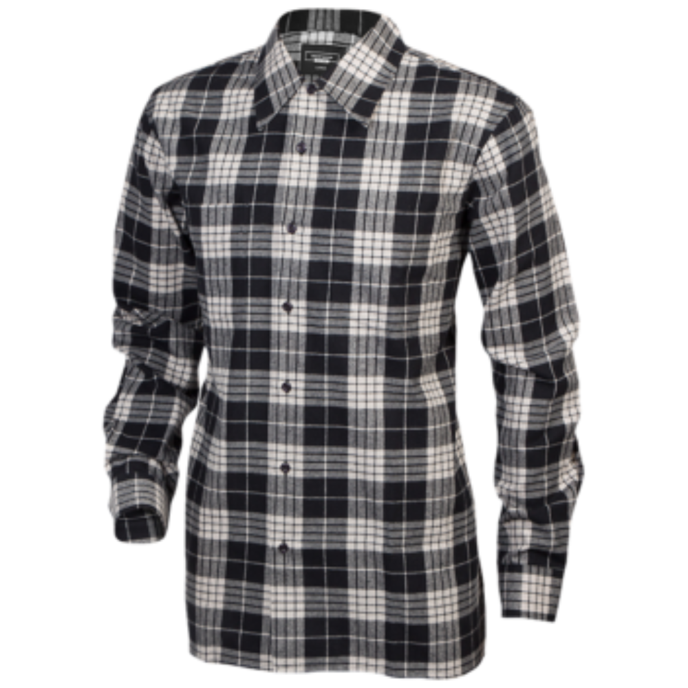 Men's Brentwood Tartan Long Sleeve Shirt in Black Check (0073) - available in-store, 337 Monty Naicker Street, Durban CBD or online at Omar's Tailors & Outfitters online store.   A men's fashion curation for South African men - established in 1911.