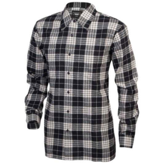 Men's Brentwood Tartan Long Sleeve Shirt in Black Check (0073) - available in-store, 337 Monty Naicker Street, Durban CBD or online at Omar's Tailors & Outfitters online store.   A men's fashion curation for South African men - established in 1911.
