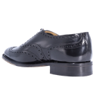 Crockett & Jones Brogue Cobbler - Black Lace-Up (Genuine Leather Upper and Sole)
