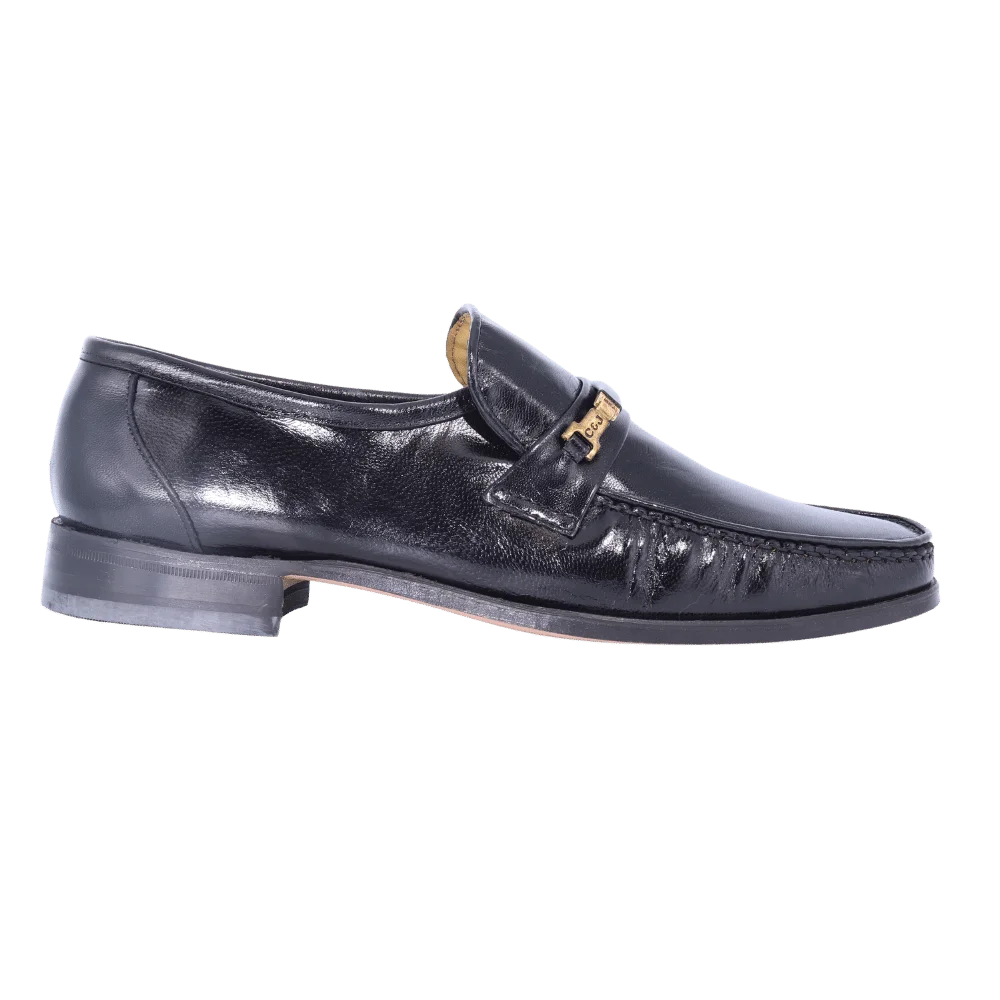 Crockett & Jones Glace Kid - Black Slip-On (Genuine Leather Upper and Sole)