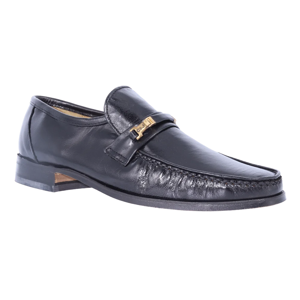 Crockett & Jones Glace Kid - Black Slip-On (Genuine Leather Upper and Sole)