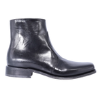 Discover the Men's Crockett & Jones Square-Toe Formal Boot in Black, featuring an inside zip, plain vamp, leather uppers, and leather soles. Perfect for a sophisticated look. Shop in-store at the Durban branch or online - we offer a courier service, delivered to you.