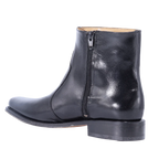 Discover the Men's Crockett & Jones Square-Toe Formal Boot in Black, featuring an inside zip, plain vamp, leather uppers, and leather soles. Perfect for a sophisticated look. Shop in-store at the Durban branch or online - we offer a courier service, delivered to you.