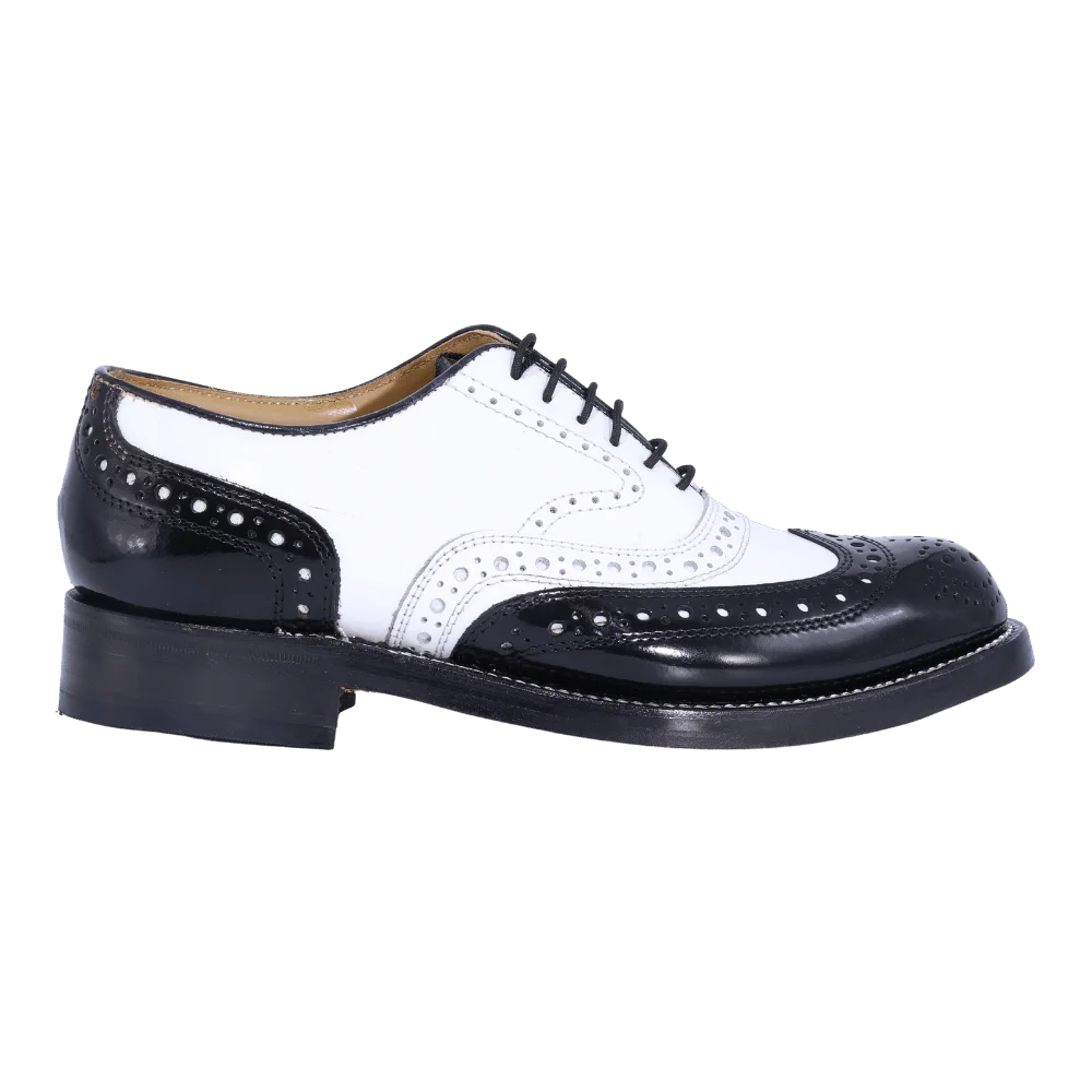 Men's Genuine Leather Crockett & Jones Brogue in Black & White, Lace-up Formal Dress Shoe available in-store, 337 Monty Naicker Street, Durban CBD or online at Omar's Tailors & Outfitters online store.   A men's fashion curation for South African men - established in 1911.