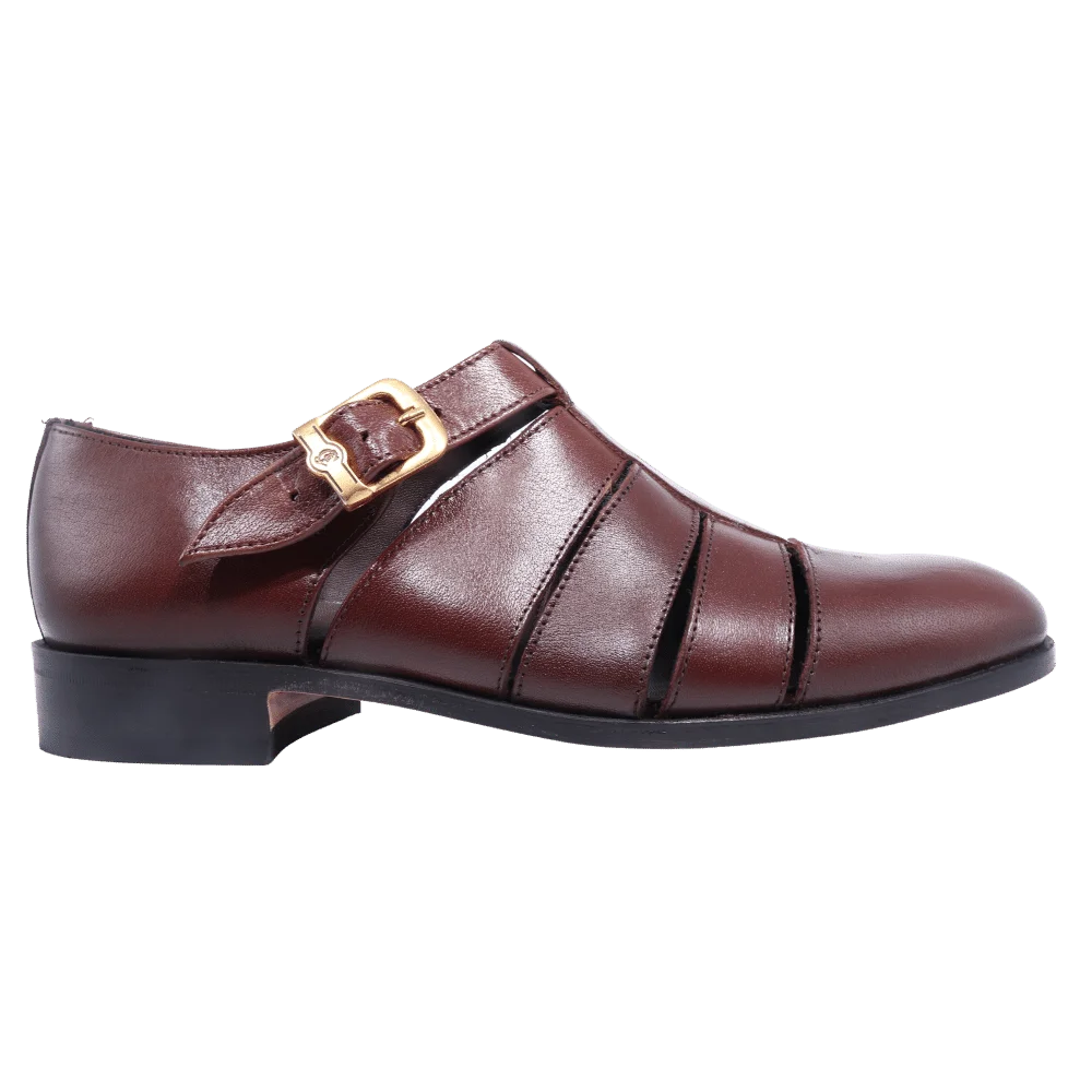 Men's genuine leather upper & sole Crockett & Jones dress or formal sandal with a leather finish available in-store, 337 Monty Naicker Street, Durban CBD or online at Omar's Tailors & Outfitters online store.   A men's fashion curation for South African men - established in 1911.