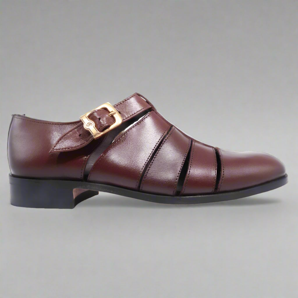 Men's genuine leather upper & sole Crockett & Jones dress or formal sandal with a leather finish available in-store, 337 Monty Naicker Street, Durban CBD or online at Omar's Tailors & Outfitters online store.   A men's fashion curation for South African men - established in 1911.