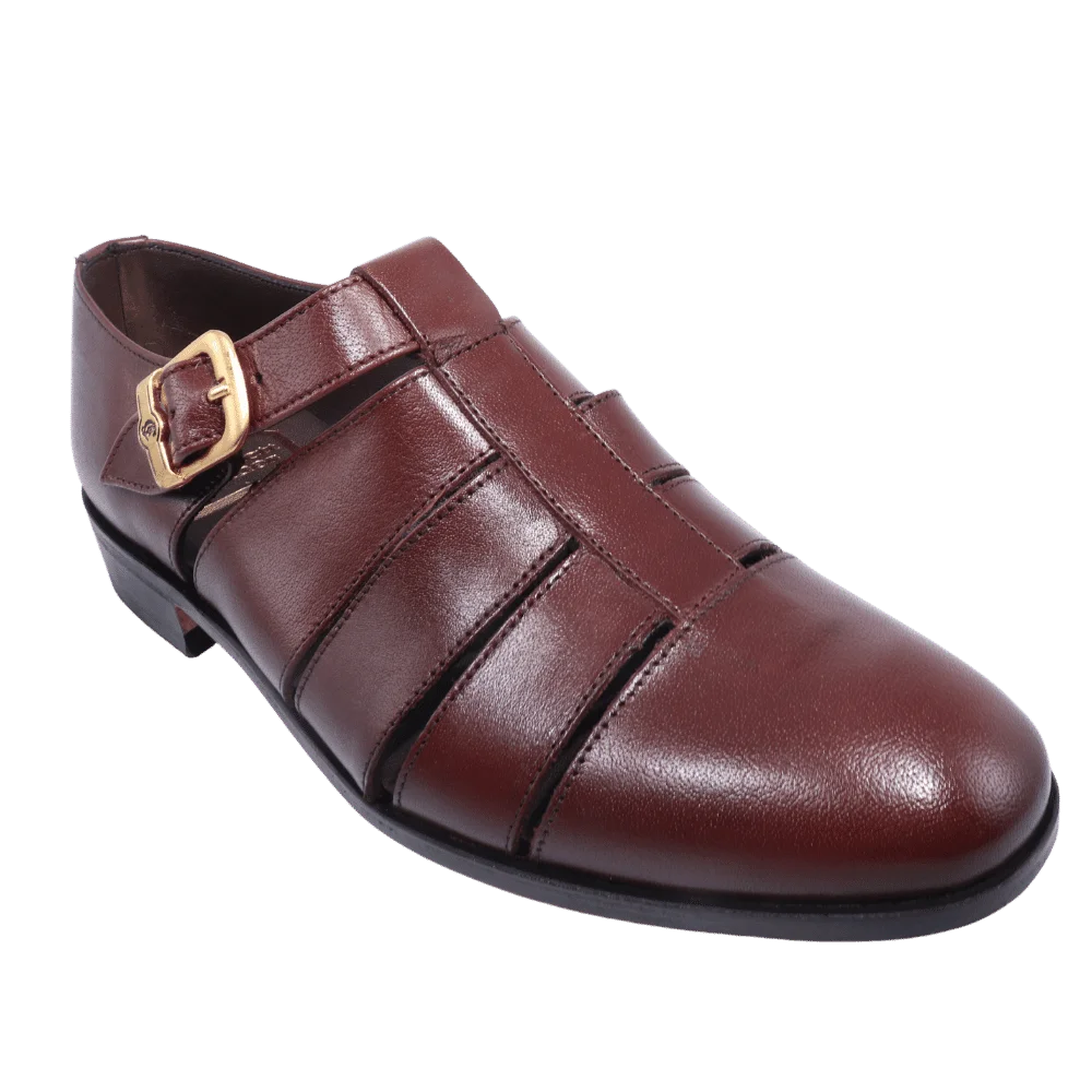 Men's genuine leather upper & sole Crockett & Jones dress or formal sandal with a leather finish available in-store, 337 Monty Naicker Street, Durban CBD or online at Omar's Tailors & Outfitters online store.   A men's fashion curation for South African men - established in 1911.