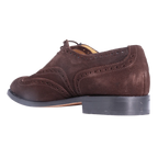 Crockett & Jones Suede Brogue Cobbler in Brown