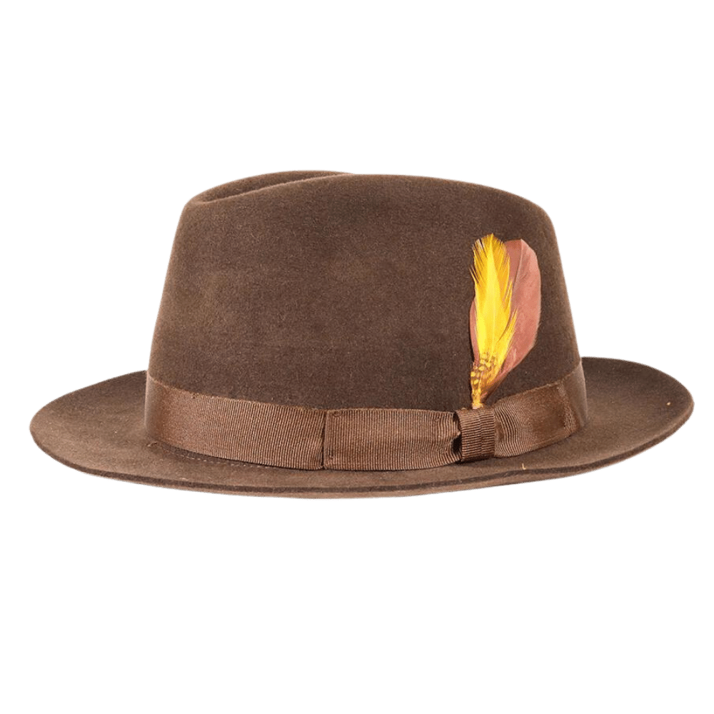 Men's Trilby Hat - Brown