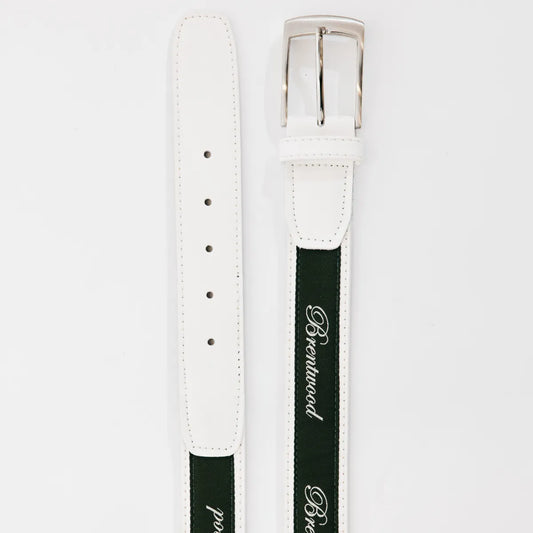 Brentwood Ribbon Belt in White