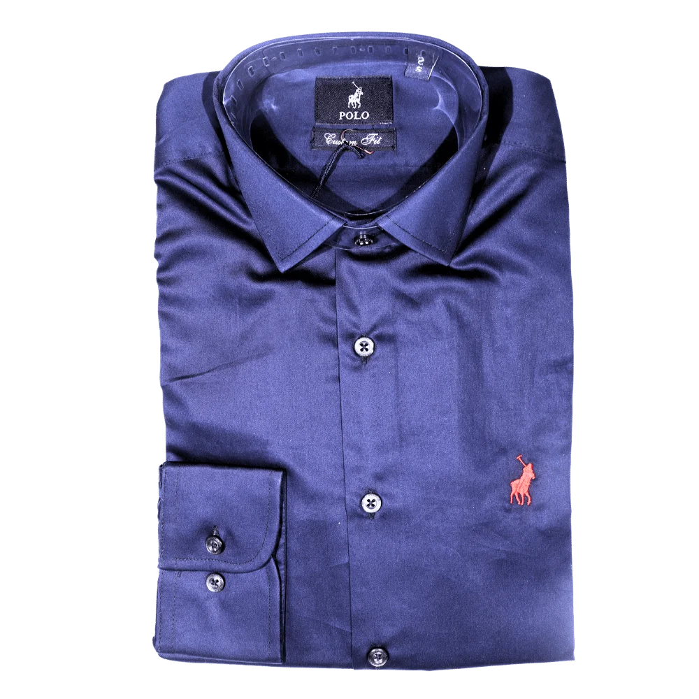 Polo Greig Shirt - Navy (Long Sleeve)