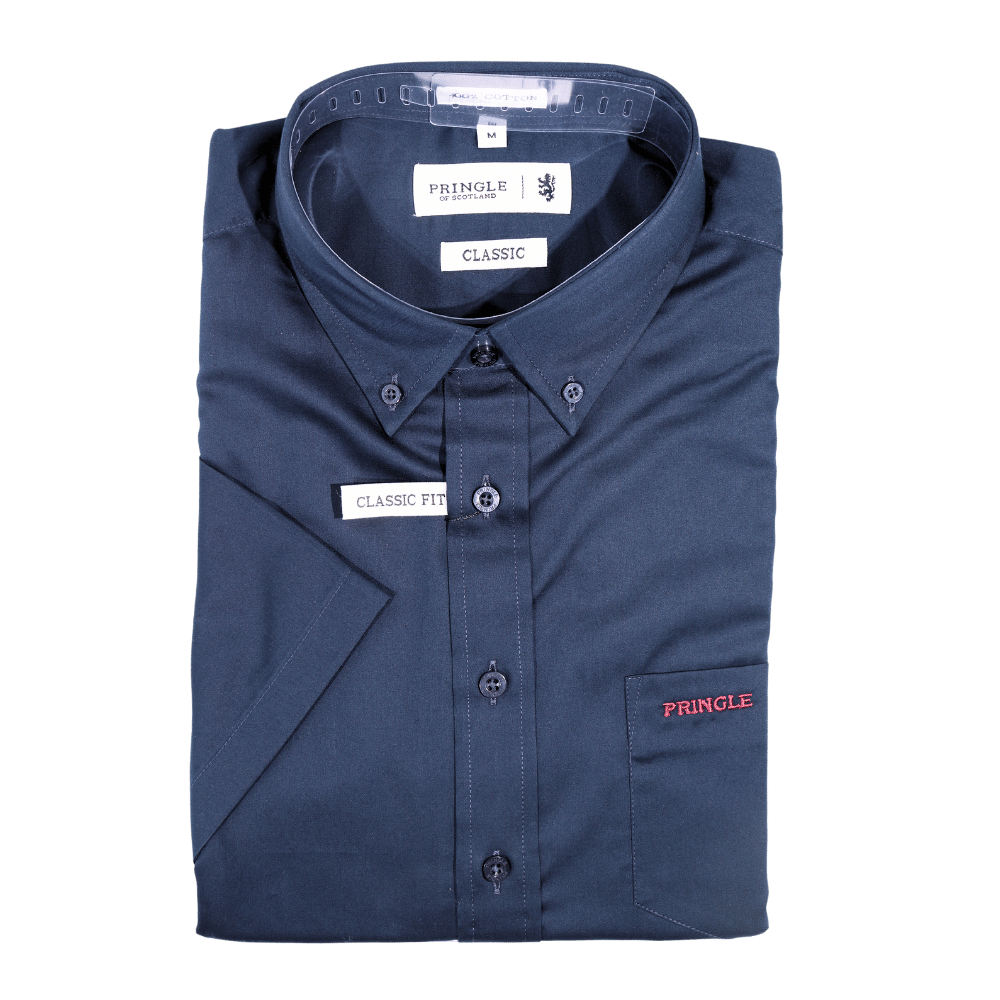 Men's Pringle 100% Cotton Shirt in Navy (2001) - available in-store, 337 Monty Naicker Street, Durban CBD or online at Omar's Tailors & Outfitters online store.   A men's fashion curation for South African men - established in 1911.