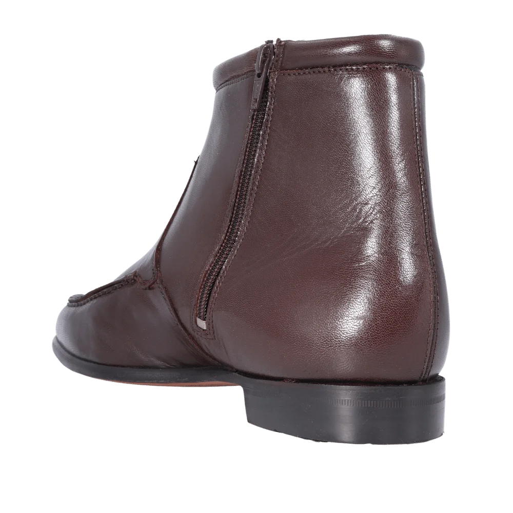 Watson Zip-up Boot - Mocha (Genuine Leather Upper & Sole)