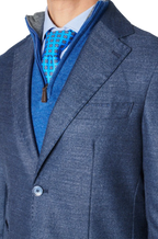 Men's Fusaro Austine Melange Wool Blend Jacket in Blue (21089) - available in-store, 337 Monty Naicker Street, Durban CBD or online at Omar's Tailors & Outfitters online store.   A men's fashion curation for South African men - established in 1911.