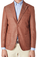 Men's Fusaro Austine Melange Wool Blend Jacket in Rust (21089) - available in-store, 337 Monty Naicker Street, Durban CBD or online at Omar's Tailors & Outfitters online store.   A men's fashion curation for South African men - established in 1911.