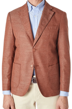 Men's Fusaro Austine Melange Wool Blend Jacket in Rust (21089) - available in-store, 337 Monty Naicker Street, Durban CBD or online at Omar's Tailors & Outfitters online store.   A men's fashion curation for South African men - established in 1911.