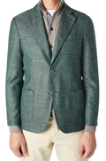 Men's Fusaro Austine Melange Wool Blend Jacket in Green (21089) - available in-store, 337 Monty Naicker Street, Durban CBD or online at Omar's Tailors & Outfitters online store.   A men's fashion curation for South African men - established in 1911.