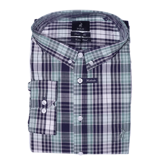 Polo Jasper Weekender Checkered Shirt - Aqua